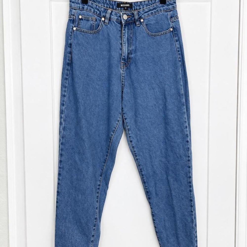 Missguided Blue Mom Style Jeans | US 10 / UK 14